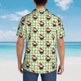 thumbnail image 4 of Fuzoiu Christmas Hat French Bulldog Print Hawaiian Shirt for Men, Summer Beach Casual Short Sleeve Button Down Shirts, Men’s Beach Summer Shirts with Pocket,XX-Large, 4 of 7