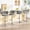 Beige, variant on MIERES Backrest Hollow Bar Chair Set of 4, Adjustable Height Swivel Pub Chairs with Woven Back, Counter Height Dining Chairs with Footrest, 360° Rotating Kitchen Island Stools for Home & Bar, White
