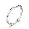 thumbnail image 2 of 10k White Gold curved wedding band, 2 of 4