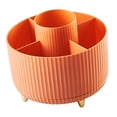 thumbnail image 2 of Organizador de cosméticos shamjiam portaescobillas Rotación 360 grados 5 compartimentos naranja, 2 of 7
