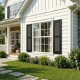 thumbnail image 5 of Spaco Indoor/Outdoor Exterior Louvered Shutters, Weather-Resistant Polypropylene, Easy DIY Installation & Low Maintenance, Vinyl/Brick Compatible, 14"W×47"H, Black, 5 of 5