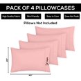 thumbnail image 3 of Fundas de almohada Utopia Bedding tamaño king, 20 x 40 cm, paquete de 4 unidades, color rosa, 3 of 7