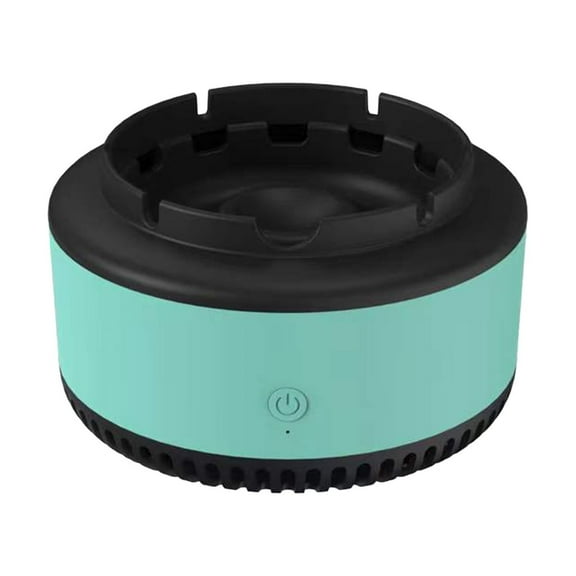 2 in Ashtray Purifier, Cetaka Sootless Odor Eliminator Indoor Ashtray, Battery Powered Portable Purifier with Removable Filter Easy Clean, Blue