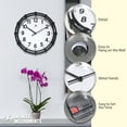 thumbnail image 6 of Infinity Instruments Skipper Plastic 16" Indoor Wall Clock with Quartz Movement for Accurate Timekeeping, Black, 6 of 7