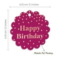thumbnail image 6 of Inkdotpot Pack Of 50 Happy Birthday Favor Paper Tags Craft Real Rose Gold Foil Hang Tags, 6 of 7