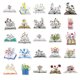 thumbnail image 5 of Pegatinas para libros, flores, vinilo, grafiti, impermeables, 50 unidades, 5 of 5
