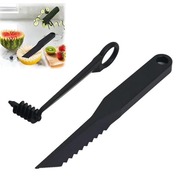 Kitchen Spiral and V-Shaped Tools, Spiral Slicer Blade Potato Cucumber Spiral Cutter, Fruits and Vegetable Carving Knife Hand Slicer Cutter, Manual Screw Peelers Kitchens and Dining Tooling (1 Set)