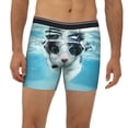 thumbnail image 2 of Rateoe Swimming Cat Goggles Print Men’s Underwear Boxer Briefs Soft Comfortable Underwear Boxer Briefs, Long Leg Briefs,Anti-chafing Boxer Briefs, 2 of 7