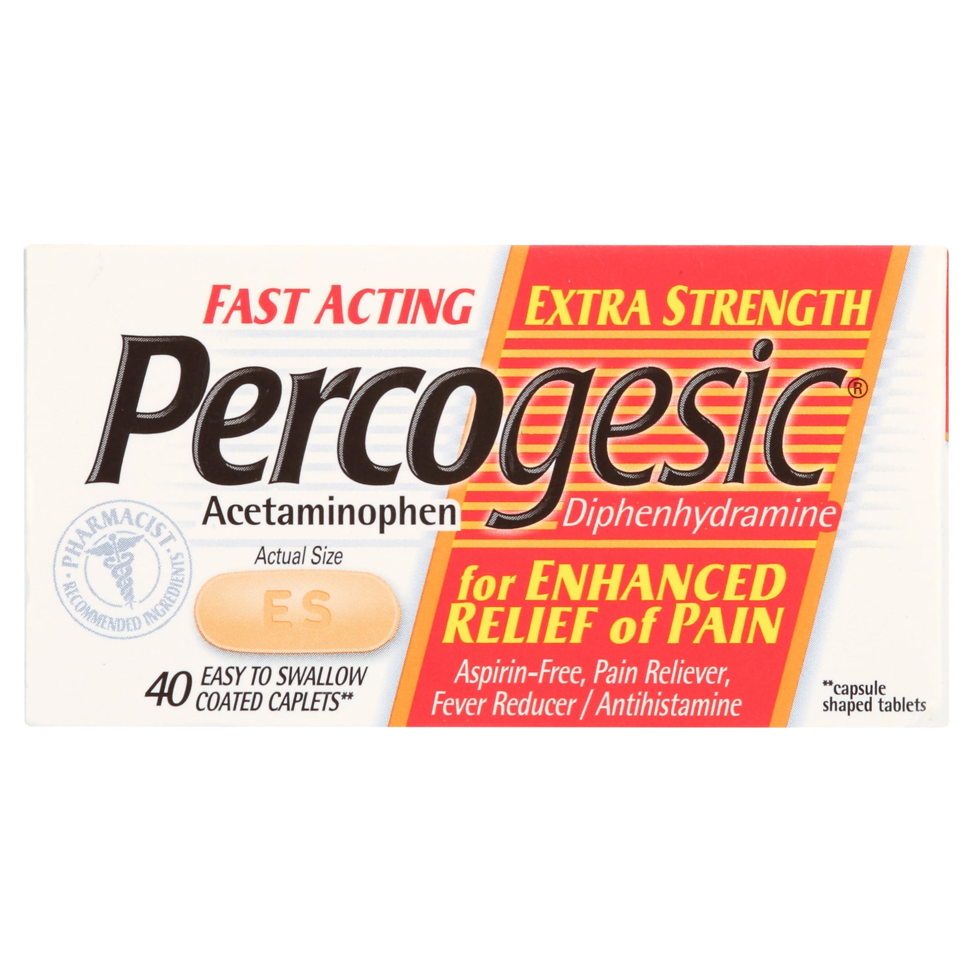 Percogesic Caplets Extra Strength 40 Caplets