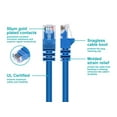 thumbnail image 3 of Monoprice Cat5e Ethernet Patch Cable - 7 Feet - Blue | Network Internet Cord - RJ45, Stranded, 350Mhz, UTP, Pure Bare Copper Wire, 24AWG, 3 of 6