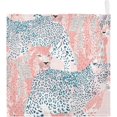 thumbnail image 2 of GZHJMY Baby Gauze Towels for Kids Soft Handkerchief Newborn 100% Cotton Leopard Cheetah Animal Print Pink Absorbent 12x12 Inch 3 Pack, 2 of 7