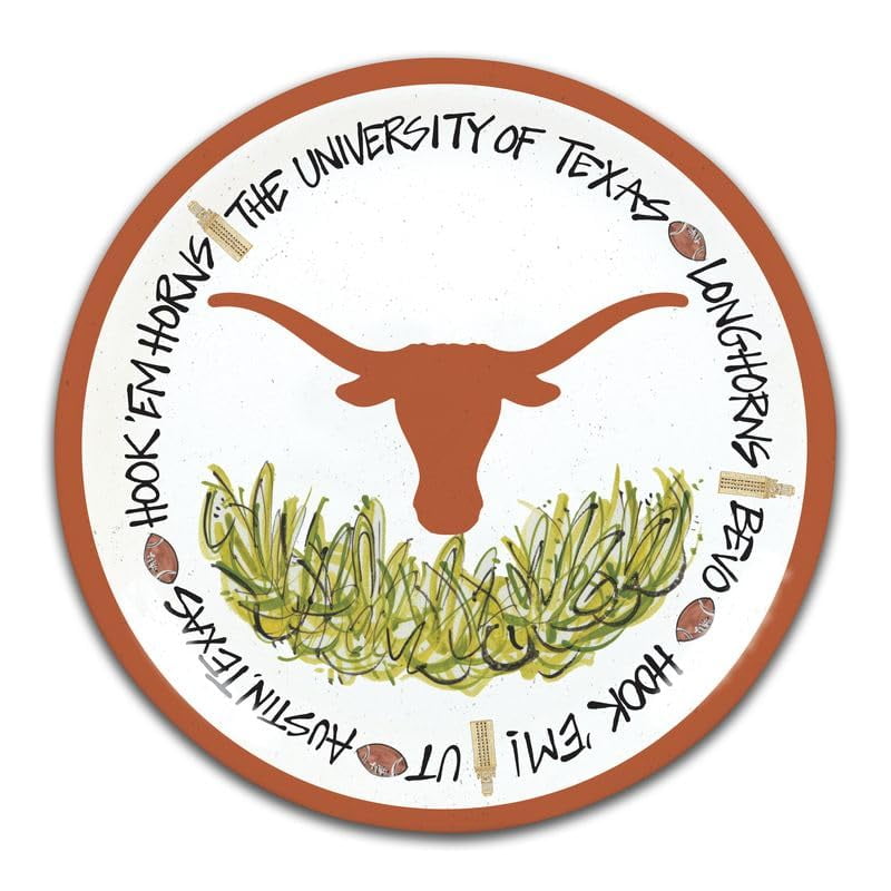 Magnolia Lane Texas (TX) Longhorns Plate, Set of 4