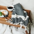 thumbnail image 2 of Wear Sierra Turkish Cotton Hand Towels, Soft & Absorbent, Black, Set of 2, 19x39 Inches, 2 of 6