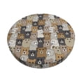 thumbnail image 2 of Lsque Cartoon Bear Round Bar chair cushion covers Velvet Fabric Premium Comfort Protects from Scratches and Stains for 14-17 Inch Chair- 14 inch, 2 of 7