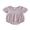 Purple, variant on Newborn Baby Girl Summer Clothes Infant Baby Girl Cotton Linen Outfit Bubble Romper Summer Puff Short Sleeve Doll Collar Cute Solid Color Bodysuit Jumpsuit Playsuit