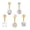 Gold, variant on 14G CZ Belly Button Rings Opal Stone Navel Piercing Banana Barbell Belly Piercing