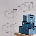 thumbnail image 4 of Wald Imports  Blue Wood Storage Crates (Set of 3), 4 of 5