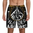thumbnail image 2 of Picia Not All Those Who Wander Are Lost 1 pattern Mens Swim Trunks with Compression Liner Stretch Beach Shorts Quick Dry with Zipper Pockets No-Chafing Board Shorts-X-Large, 2 of 9