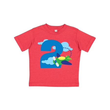 

Inktastic 2nd Birthday Airplane Pilot Gift Toddler Boy Girl T-Shirt