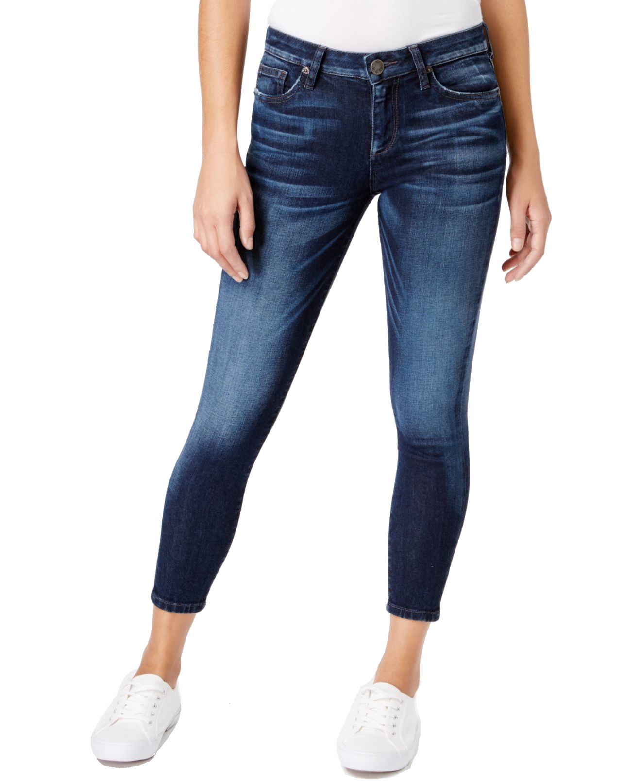 Stretch Curvy Crop Skinny Jeans 