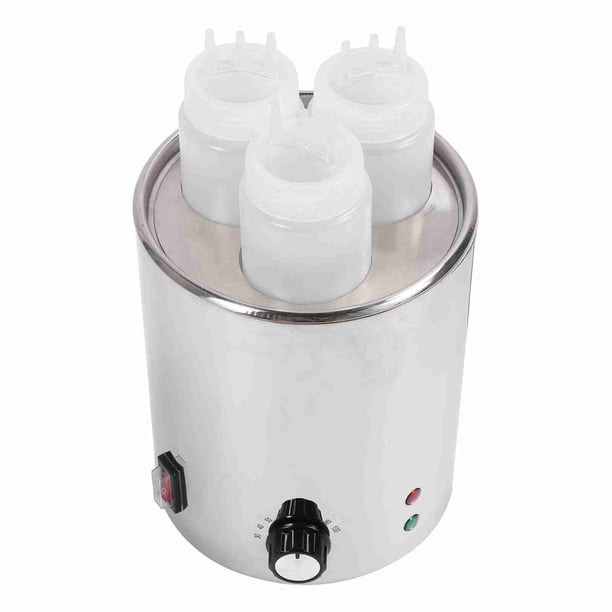 Calentador Eléctrico De Salsa De Queso, Botellas Dispensadoras De Calentador De Queso Nacho Con 3 Botellas Exprimibles, Calentador Eléctrico De Botellas De Salsa Dispensador