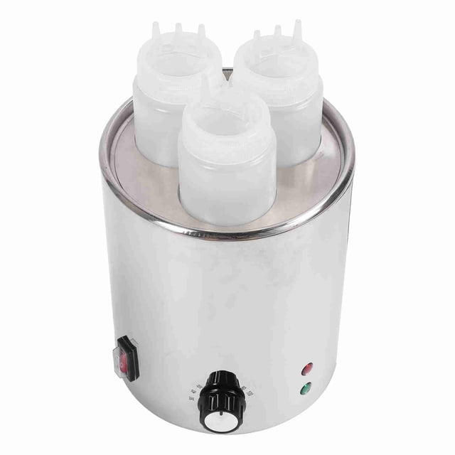 Calentador Eléctrico De Salsa De Queso, Botellas Dispensadoras De Calentador De Queso Nacho Con 3 Botellas Exprimibles, Calentador Eléctrico De Botellas De Salsa Dispensador