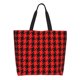 thumbnail image 1 of Disketp Retro red and Black Houndstooth Bolsa Tote Estampada para Mujer, Bolso de Hombro y de Mano para Compras y Viajes, 1 of 8