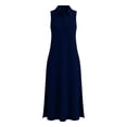 thumbnail image 6 of APEXFWDT Summer Casual Maxi Dress for Women V Neck Sleeveless Long Sundress Beach Vacation Dresses with Pockets,XXL,Dark Blue, 6 of 6