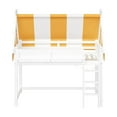 thumbnail image 5 of Harper & Bright Designs Twin Size Loft Bed with Canopy and Roof, Wood House Bed with LED Lights & Book Shelf for Girls Boys Bedroom, White, 5 of 8