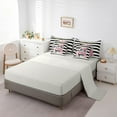 thumbnail image 5 of Castle Fairy Geometric Stripes 7pcs Bedding Comforter Set,Pink Fashion Queen Bedding Sets Super Cozy,Bling Glitter Queen Sheet Sets,Ultra Soft Floral Home Decor,Reversible, 5 of 8