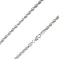 thumbnail image 5 of 925 Sterling Silver, Rope Chain 4mm Diamond Cut Necklace, Gift For Him - Hypoallergenic and Tarnish Resistant - By Oliver & Navy, 5 of 9