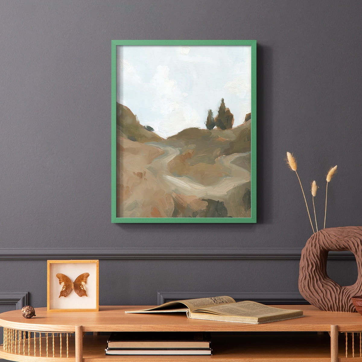 West Fork Hiking Trail III Framed Print in Green Solid Wood 8 x 10 Framed Print
