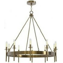 54312-SB Craftmade Lighting Larrson - 12 Light Chandelier In Transitional Style-24 Inches Tall and 28.5 Inche Wide-Satin Brass Finish    -Traditional