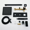 thumbnail image 6 of Sumerain Matte Black Rainfall Shower System With Hand Shower, Pressure Balancing Valve, 6 of 7