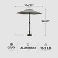 thumbnail image 3 of Four Seasons Courtyard 9 Foot Norwalk Market Umbrella with Push Button Tilt, 3 of 6