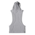 thumbnail image 4 of Taqqpue Mens Workout Hooded Tank Tops Sleeveless Running Sport Shirts Training Gym Bodybuilding Cut Off Muscle Tank Shirts Hoodies, 4 of 5