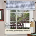 thumbnail image 2 of Buffalo Check Valance Window Curtains - 58 Inch Width, 14 Inch Length - Grey & White Plaid - Light Filtering Farmhouse Country Drapes for Bedroom Living & Dining Room by Achim Home Decor, 2 of 6