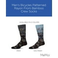 thumbnail image 2 of MeMoi Bicycles Patterned Bamboo Blend Men's Crew Sock - Mens - Male, 2 of 10