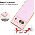 thumbnail image 3 of for Google Pixel 7a Case,Cute Plating Edge Love Hearts Pattern with Camera Lens Protection Phone Cover for Google Pixel 7a 6.1 inch,Purple, 3 of 15