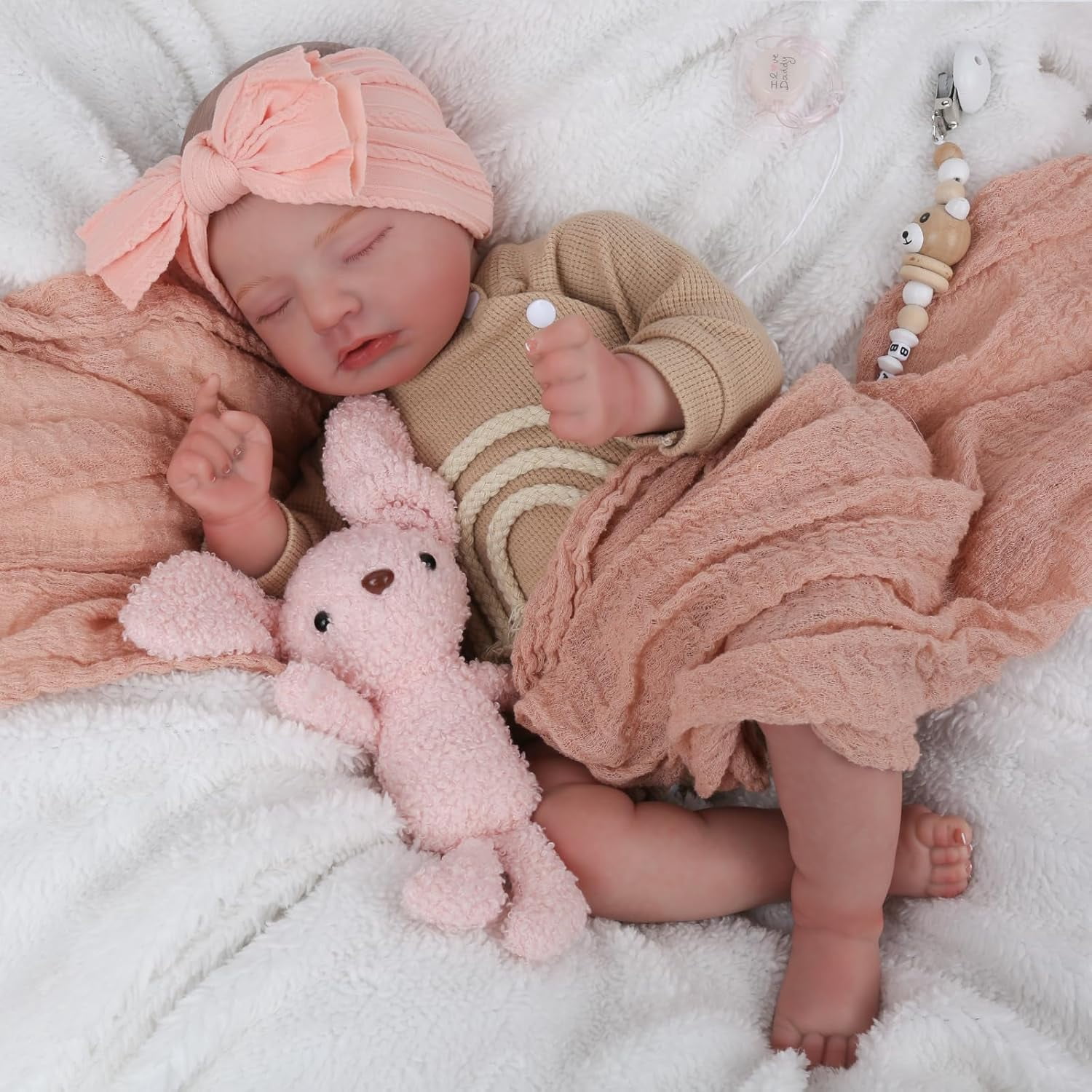 Reborn Baby Dolls Girl - 20 Inch Realistic Baby Doll Real Life Baby Doll,Sleeping Soft Reborn Doll,Newborn Lifelike Weighted Doll, Accessories Gift Toys for Ages 3+