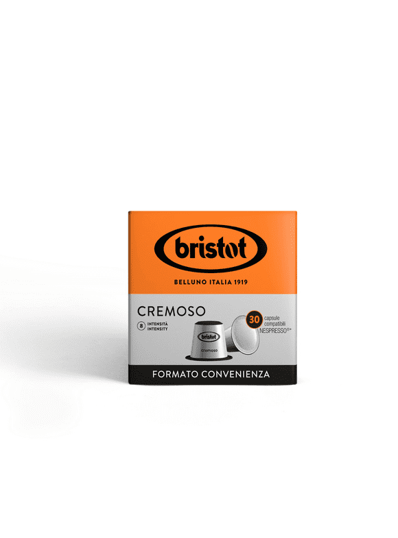 Bristot Cremoso Medium Roast Espresso Capsules Compatible with Nespresso Original Machines | Pack of 30