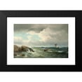 thumbnail image 2 of Carl Bille 24x17 Black Modern Framed Museum Art Print Titled - Seascape (1870), 2 of 5