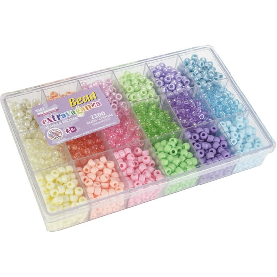 Beadery - The Beadery Extravaganza Bead Box Pastel Kit, 19.75 Oz., 2300