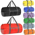 thumbnail image 2 of Round Barrel Bag Foldable Lightweight Packaway Sports Gym Duffle Holdall,Black,Medium, 2 of 7
