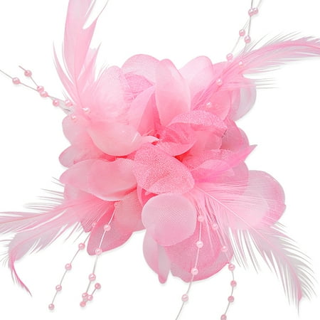 - Expo Int'l Maia Feather Floral Brooch and Hairclip