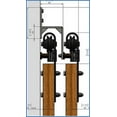 thumbnail image 3 of Miseno Mbdh0295 Barn Door Bypass Bracket For Standard Wheels - Black, 3 of 3