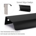 thumbnail image 6 of NOGIS 10 Pack Back Mount Finger Edge Pull 3.15 Inch Hidden Concealed Cabinet knobs Modern Furniture Drawer Handles for Home Kitchen Garage Door Wardrobes (Black, 80mm), 6 of 7