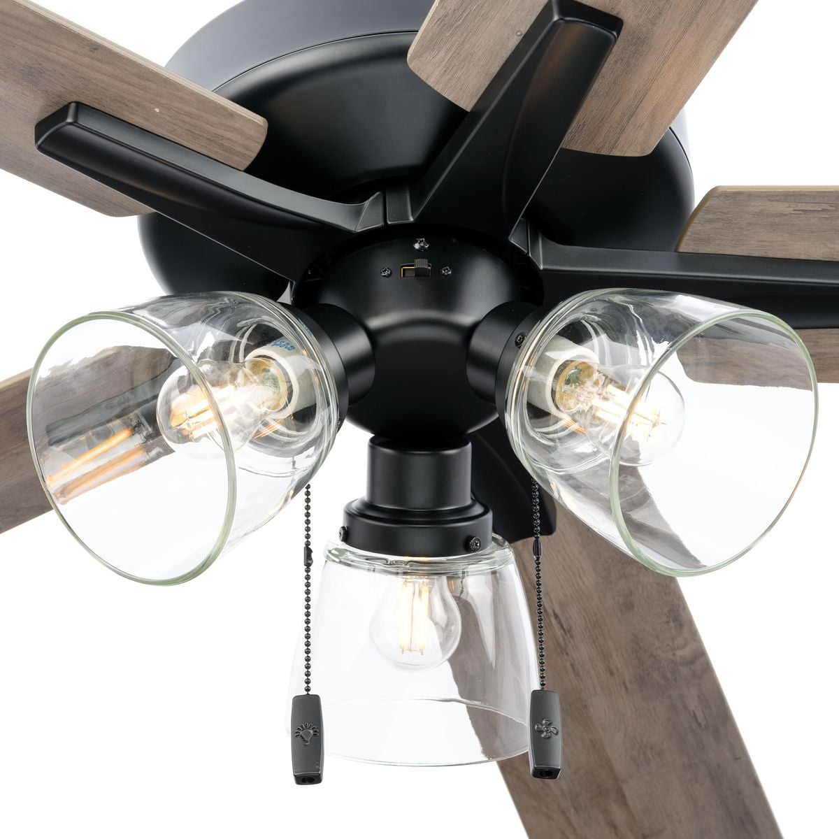 Better Homes & Gardens Bennett Collection 52'' Black Ceiling Fan with LED  Light Kit 5 Reversible Blades