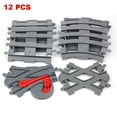 thumbnail image 4 of Rail Transport Big Size Building Blocks Creative Track Accessories Assemble Toys For Children Bricks Compatible City Train Set light gray track, 4 of 6