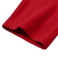 thumbnail image 5 of Mens Pants Casual Dqueduo Men's Solid Color Stretch Loose Casual Multi Pocket Elastic Waistband Wide Leg Pants Long Trousers Red XXL, 5 of 9